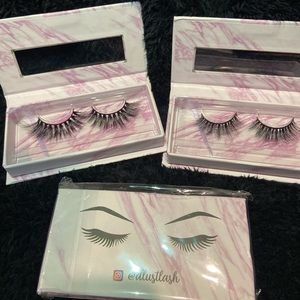 Two pairs of eyelashes